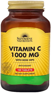 Sunshine Nutrition Vitamin C 1000mg With Rosehips 100 Tablets