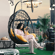 Julia Rattan 1-Seater Swing Chair