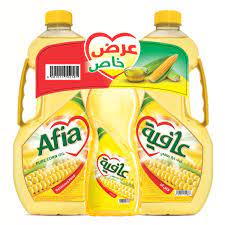 Afia Pure Corn Oil 2 x 1.5 Litres + 500 ml