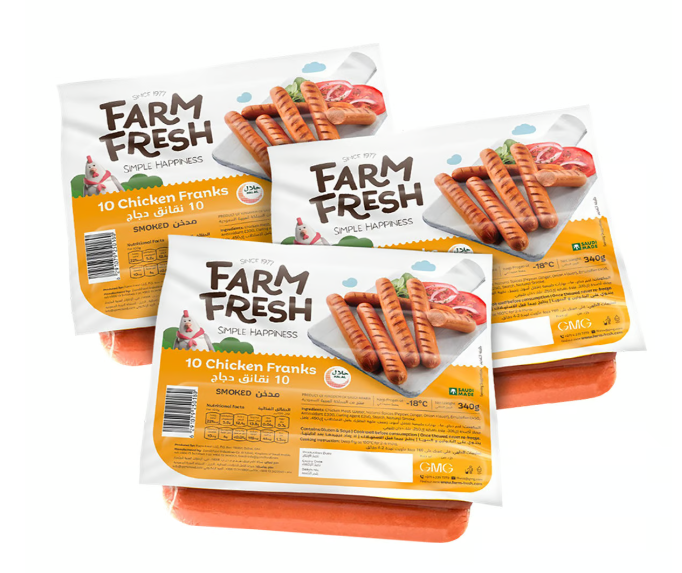 Farm Fresh Chicken Franks 3 x 340 g