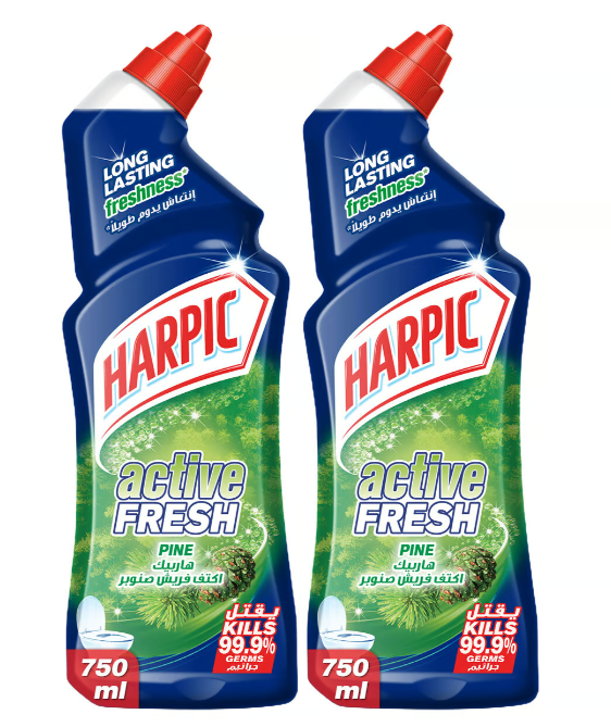 Harpic Toilet Cleaner Liquid Pine 2 x 750 ml