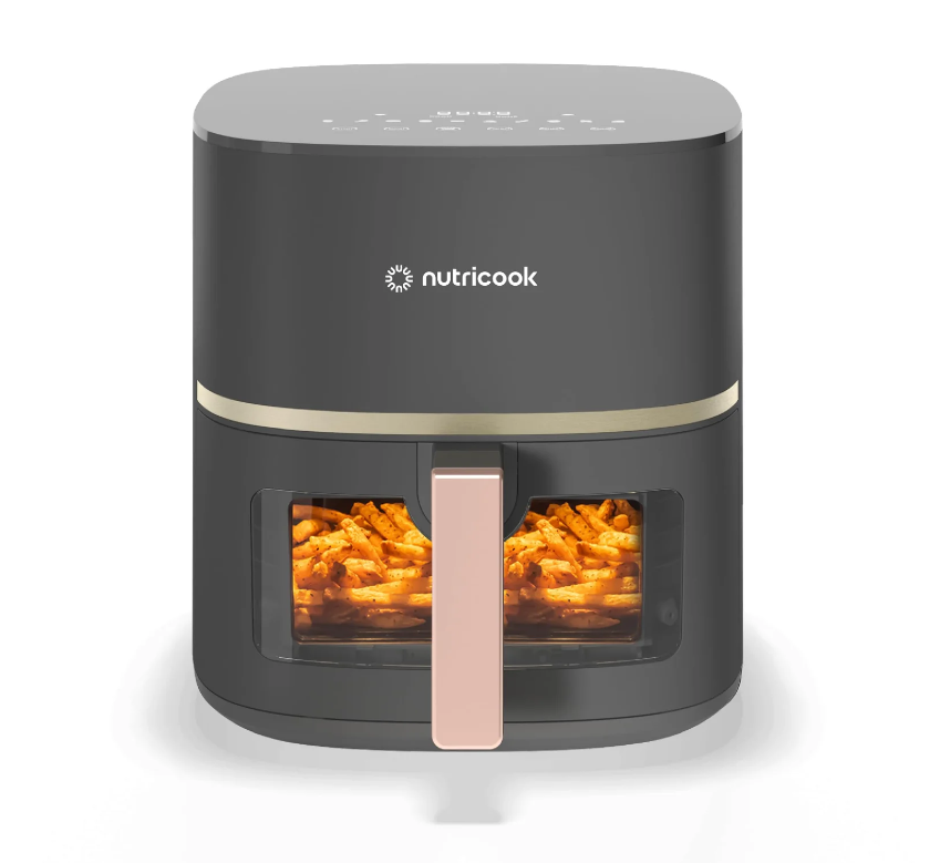 Nutricook Air Fryer Essentials Vision, 5.2L Capacity, 10 Cooking Presets with Clear Window and Light