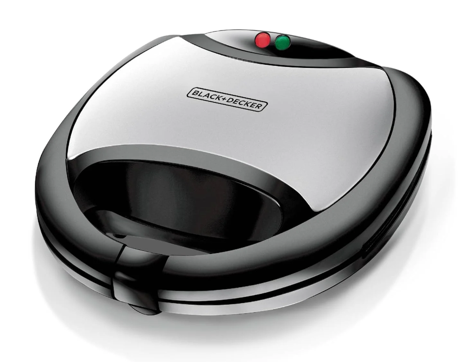 BLACK+DECKER 2-Slot Sandwich Maker with Grill, Black - TS2080-B5