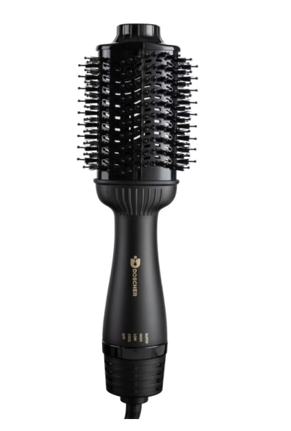 DOSCHER Hair Dryer Brush Blow Dryer Hair Dryer and Styler Hot Air Brush 4 in 1 Black Volumizer with Negative Ion 1600W