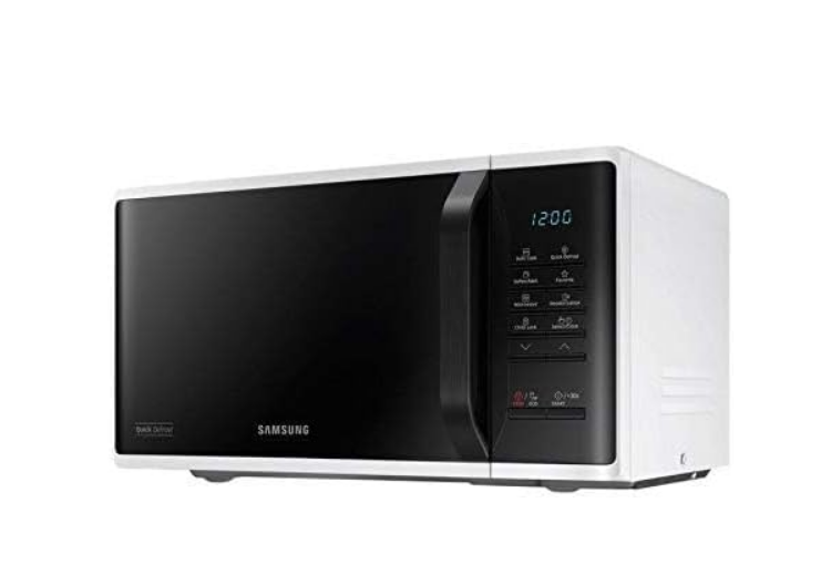 Samsung 23 Liters Solo Microwave with Quick Defrost, White -