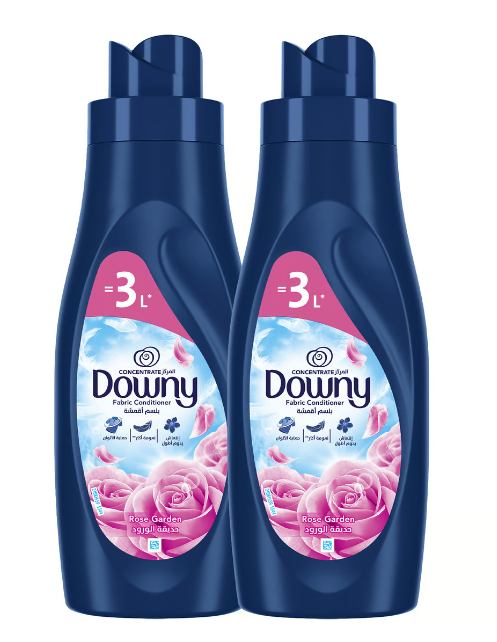 Downy Rose Garden Concentrate Fabric Conditioner Value Pack 2 x 1 Litre