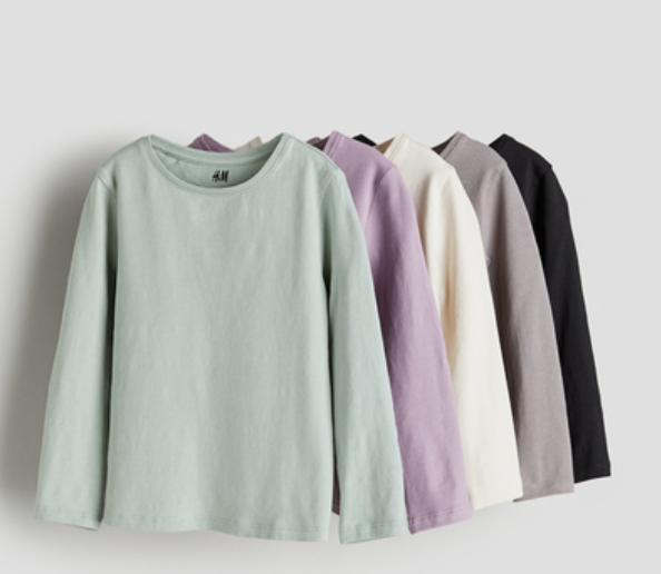 5-pack jersey tops