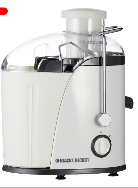 Black + Decker Je400-B5 Juice Extractor 400W 65 Mm Xl Feeding Chute 1.3L Large Pulp Container, 350 Ml