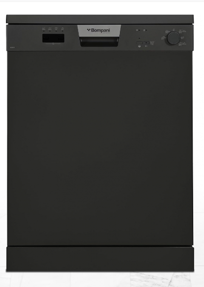 Bompani Bo5011 Dishwasher, 5 Programs, 12 Place Settings, Led Indicator Dark Silver Finish