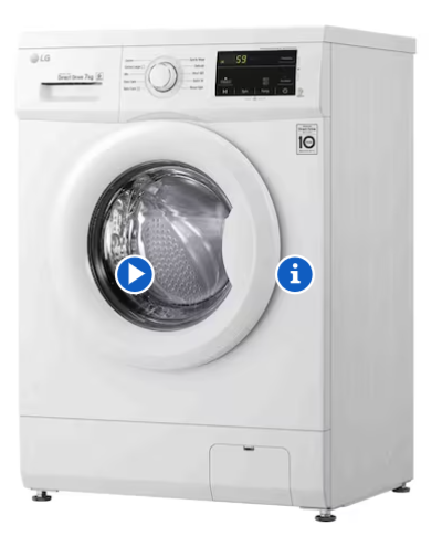 LG Smart Diagnosis Front Loading Washer 7kg FH2J3QDNG0P White