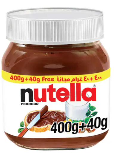 Nutella Hazelnut Chocolate Breakfast Spread 400g + 40g