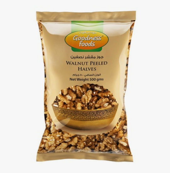 Goodness Foods Walnut Peeled Halves 500g