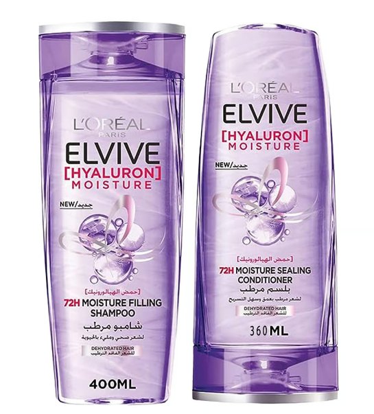 L'Oreal Paris Elvive Hyaluron Moisture 72H Shampoo 400 ml + Conditioner 360 ml