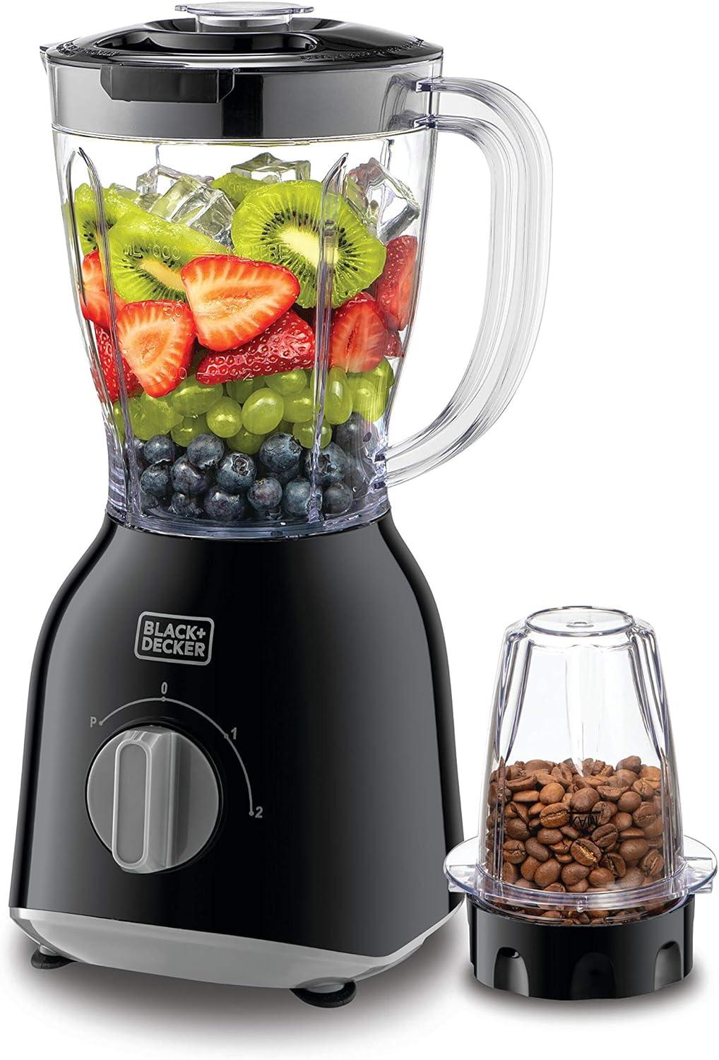 Black+Decker 400W 1.0L Blender With 2 X Blender Jars & Grinder Mill