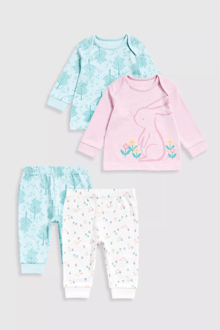 Garden Bunny Baby Pyjamas - 2 Pack